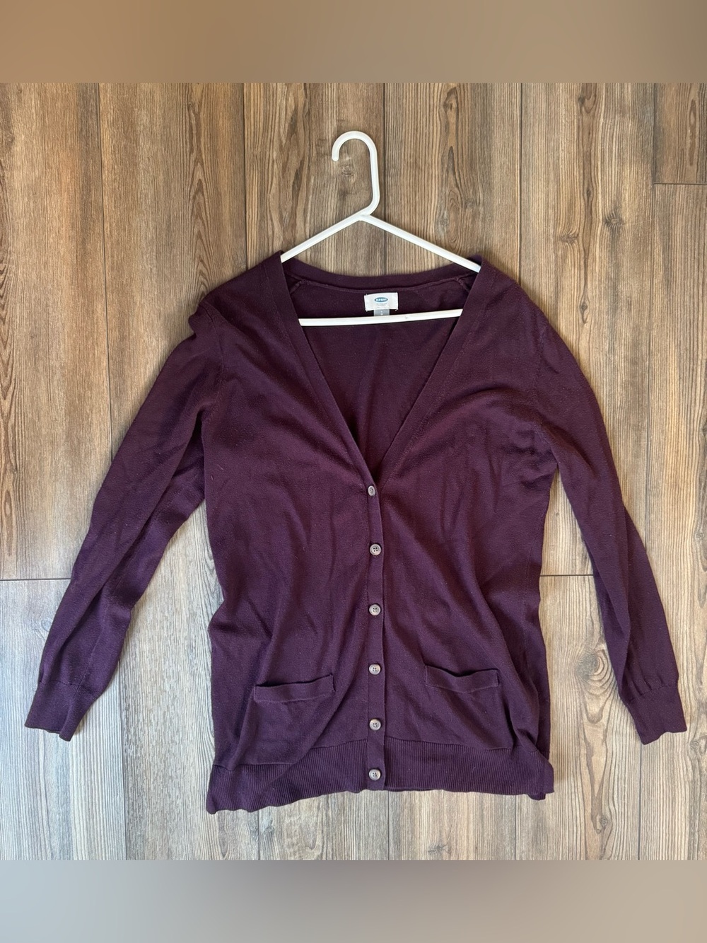 OLD NAVY Women's Button-Front Cardigan Sweater - Deep Plum - L